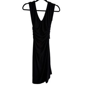 Free People Beach Asymmetrical Knotted Front V Back Jersey Sleeveless Dress Sz S